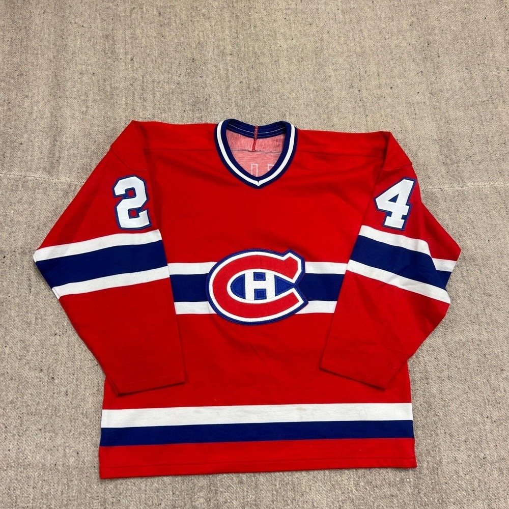 Vintage Montreal Canadians Jersey Mens Small Red 1990s‎ NHL Lyle Odelin